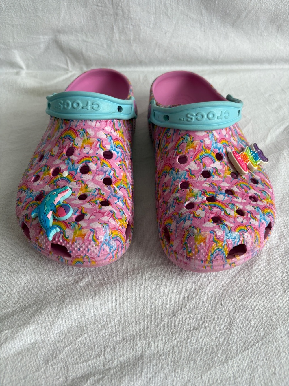 Lisa Frank Multicolor Unicorn Crocs